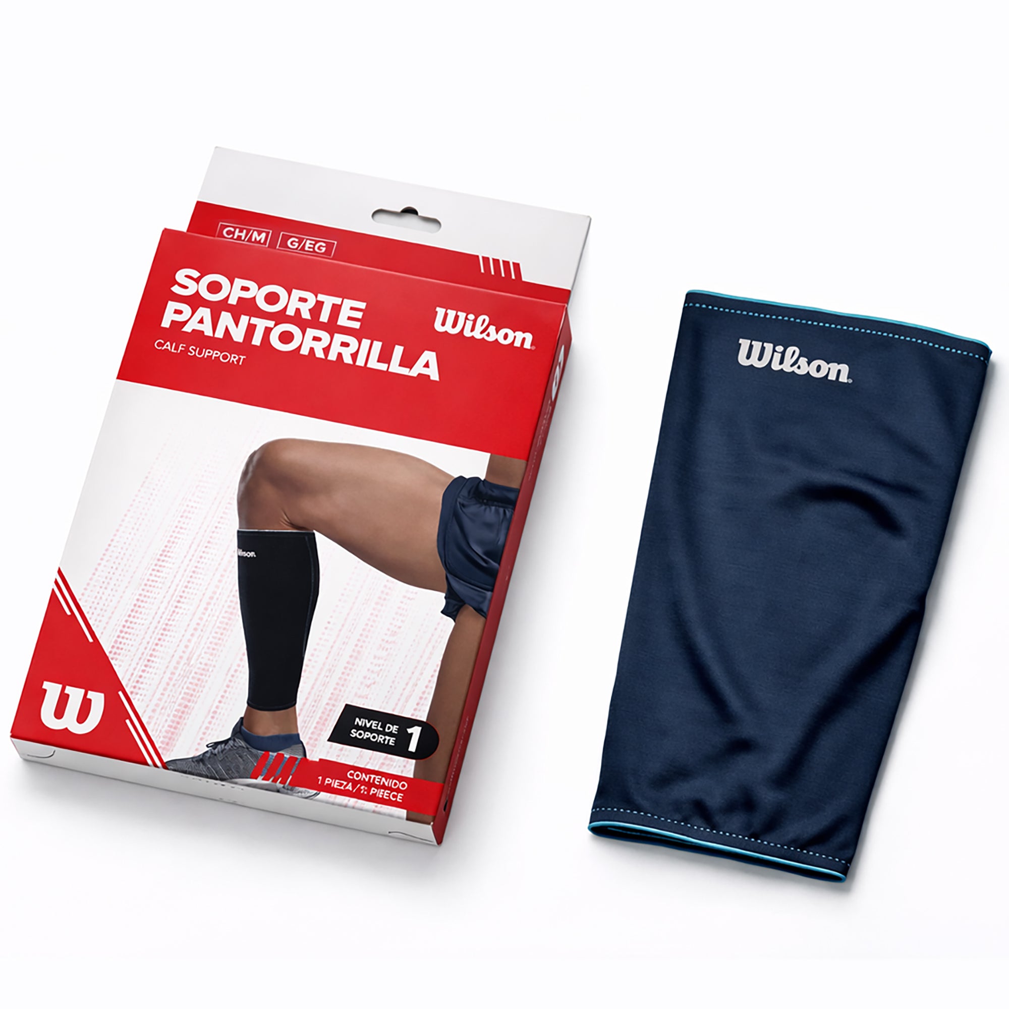 Pantorrillera Soporte Deportivo Wilson AW503 Compresión Espinilla Nylon SBR