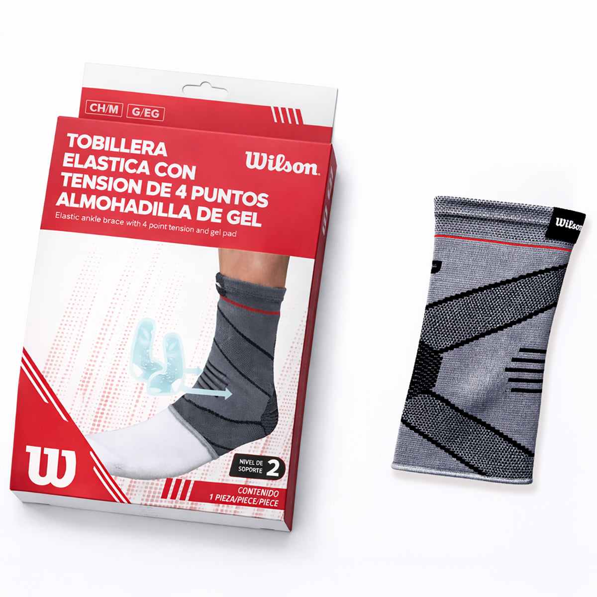 Tobillera Gel TPR Doble Maléolo Sportech AW712 4 Puntos Compresión Nivel 2