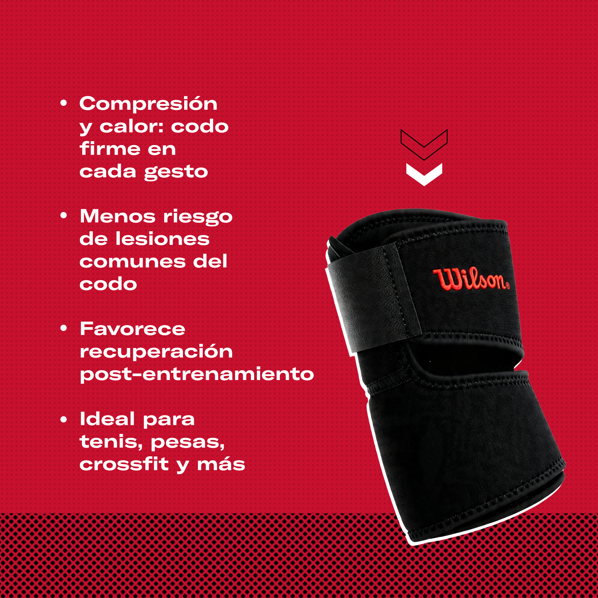 Codera Wilson AW103 Neopreno AFS Soporte Codo Antebrazo Epicondilitis Unisex Unitalla