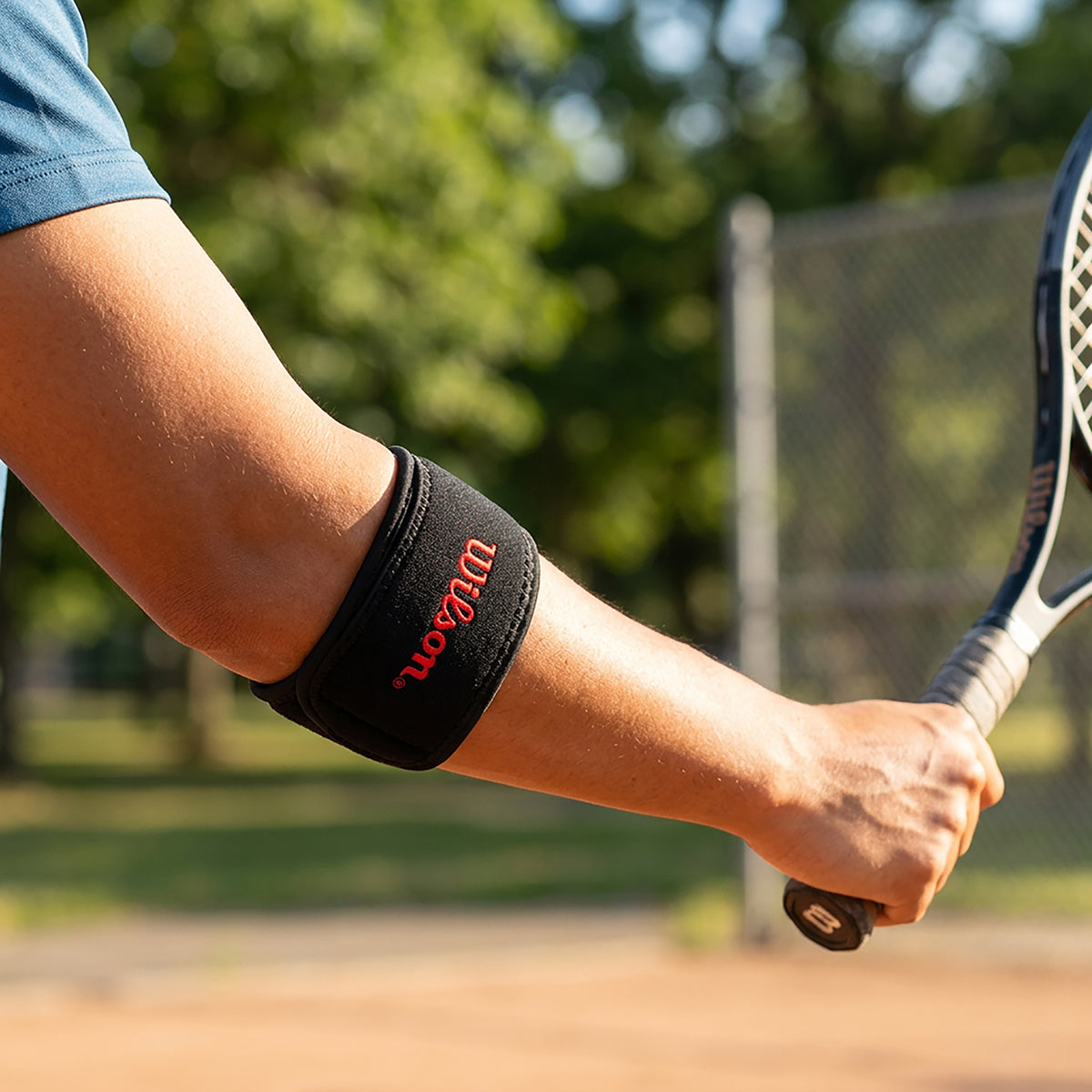 Soporte Antebrazo Tenis Wilson AW106 Neopreno AFS Codo Tenista Epicondilitis Unisex