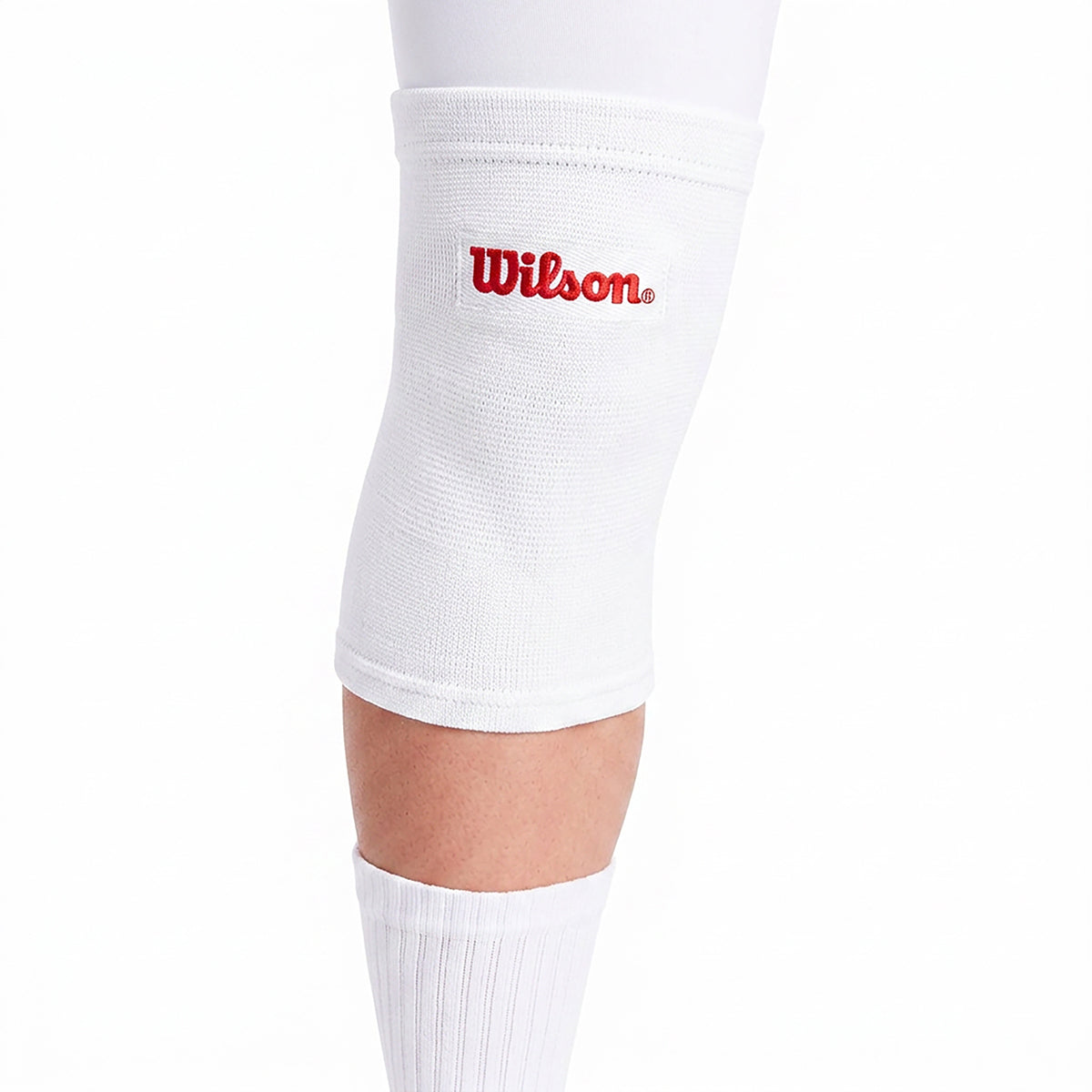 Rodillera Elástica Wilson AW705 Algodón Soporte Rodilla Ligamentos Blanco