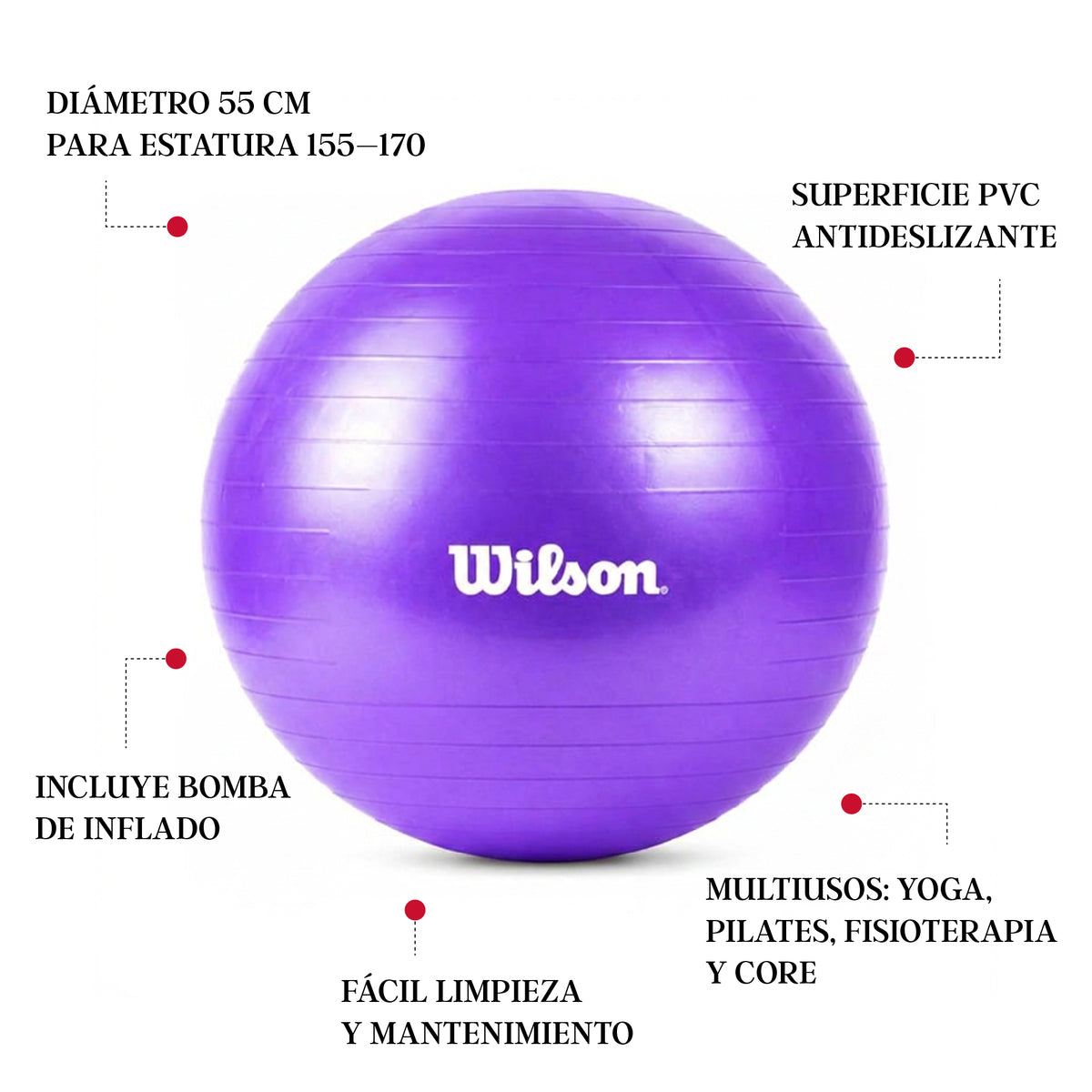 Pelota de Pilates 55 cm