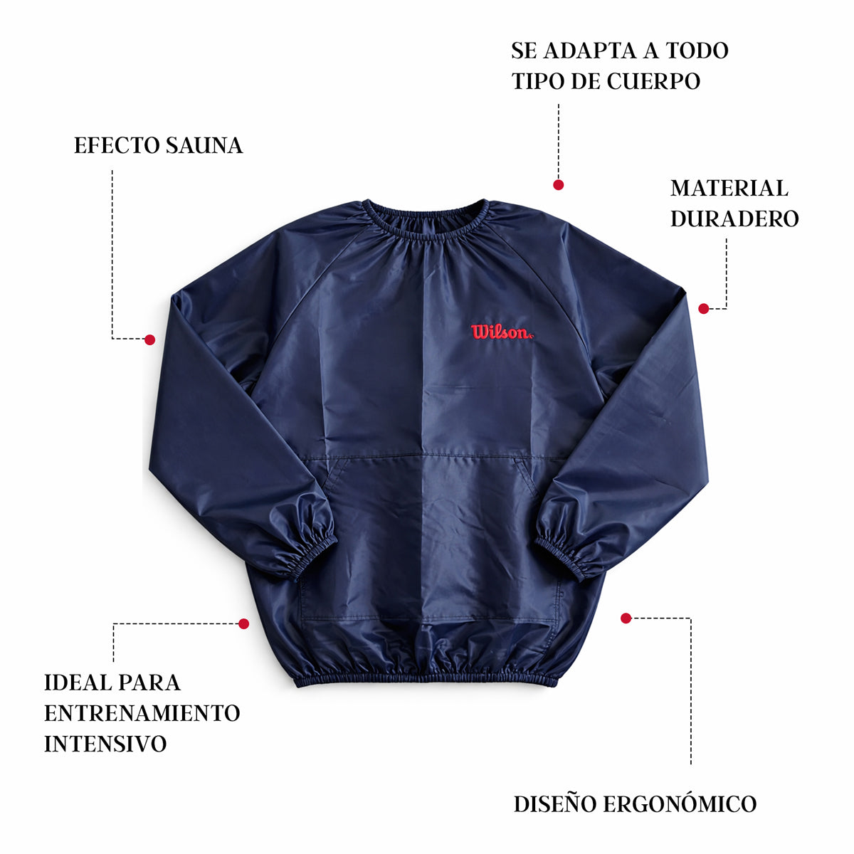 Sudadera Sauna Térmica Adelgazante Wilson Unitalla Entrenamiento Gym