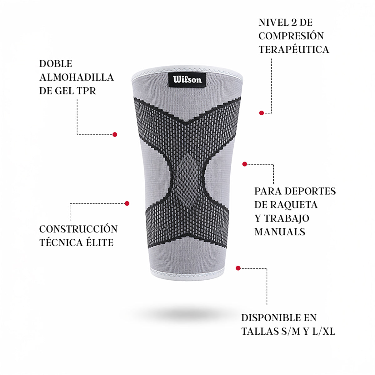 Codera Elástica Gel TPR Doble Sportech AW710 Compresión Nivel 2 Codo