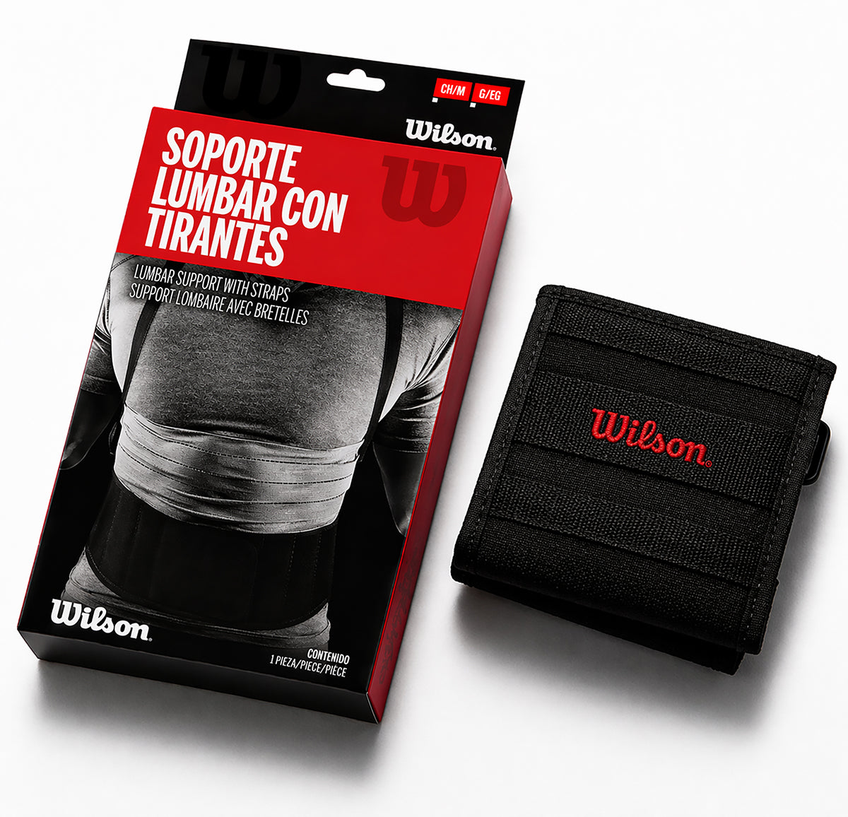 Soporte Lumbar Wilson AW118 con Tirantes Espalda Postura Lumbar Trabajo Carga Unisex