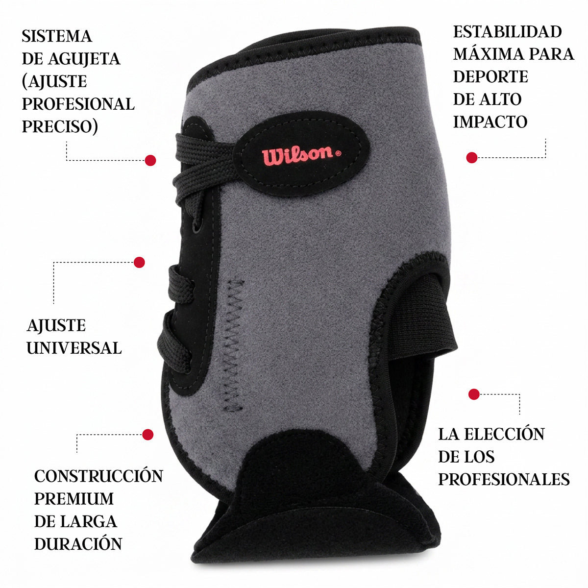 Tobillera Agujetas Wilson AW305 Soporte Lateral Tobillo Ligamentos AFS Neopreno Unisex