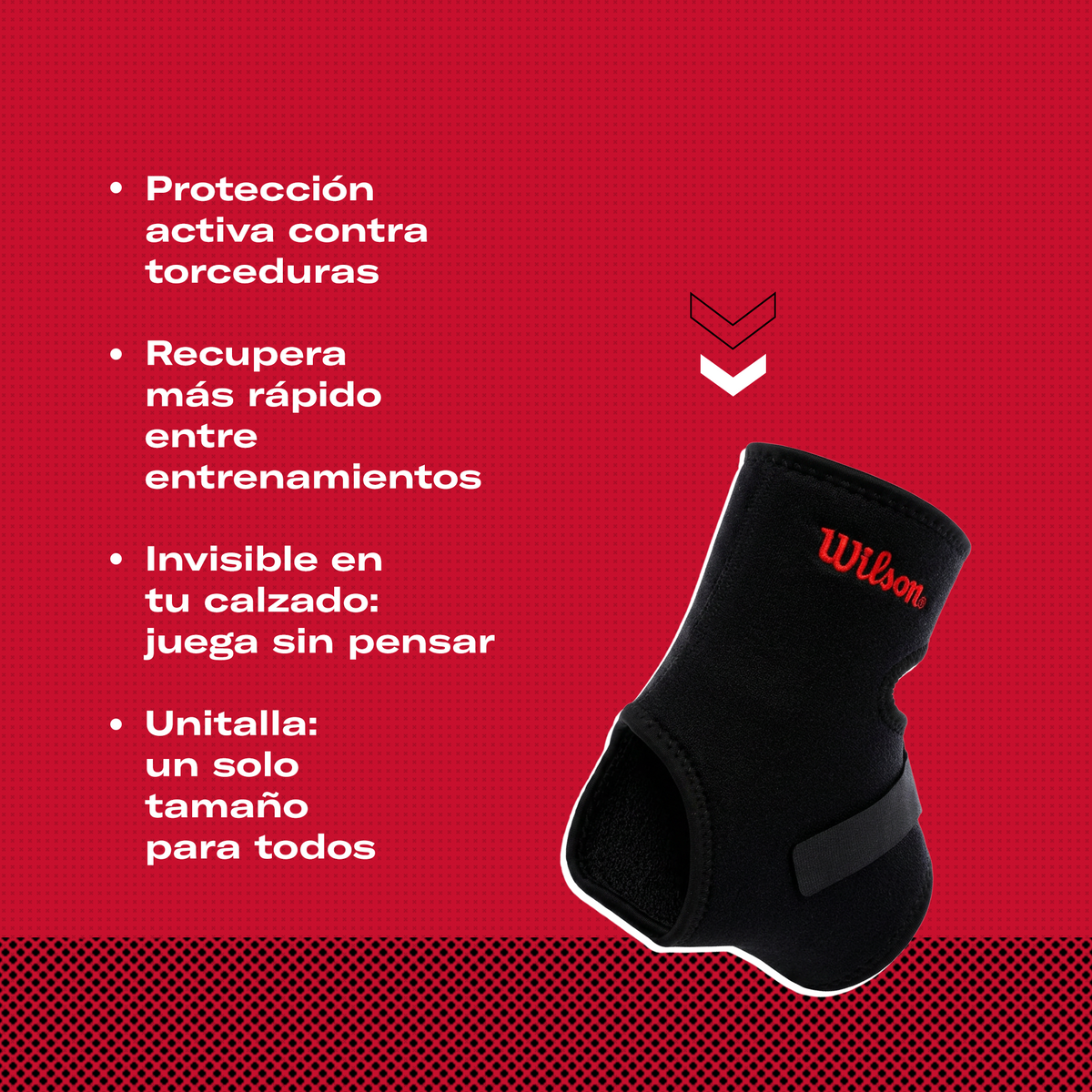 Tobillera Wilson AW107 Neopreno AFS Soporte Tobillo Velcro Ajustable Unisex Unitalla