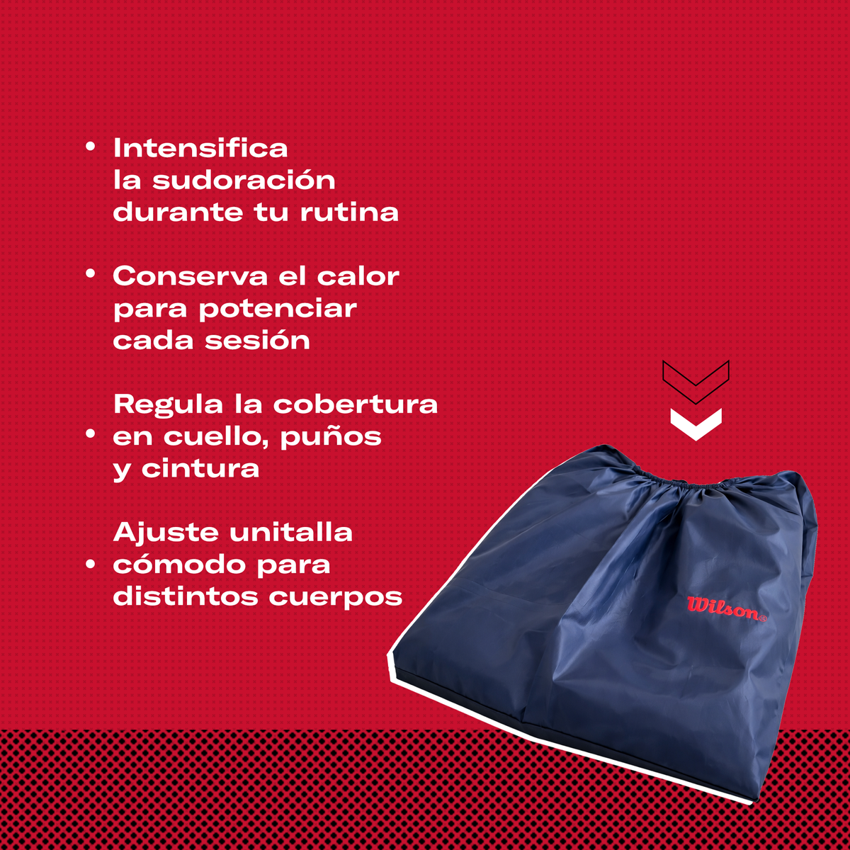 Sudadera Sauna Térmica Adelgazante Wilson Unitalla Entrenamiento Gym AW132