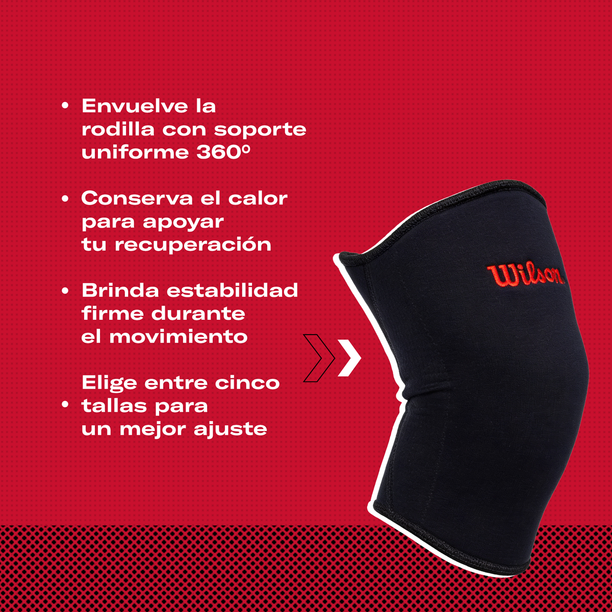 Soporte Tubular Rodillera Wilson AW201 Neopreno Compresión