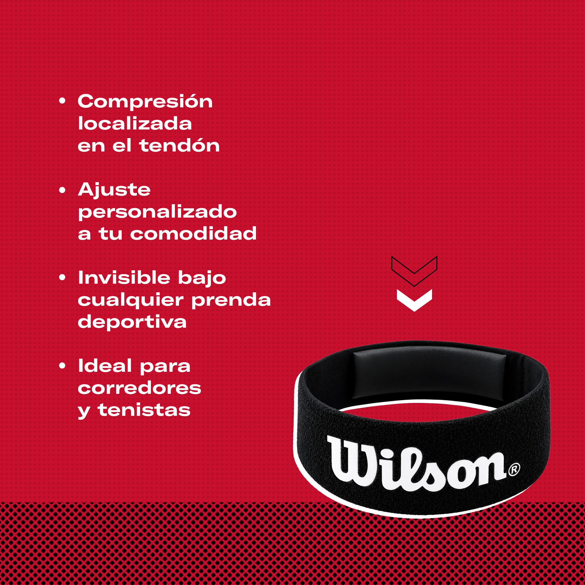 Banda Soporte Rótula Wilson AW501 Correa Tendón Rotuliano Velcro Ajustable Unisex