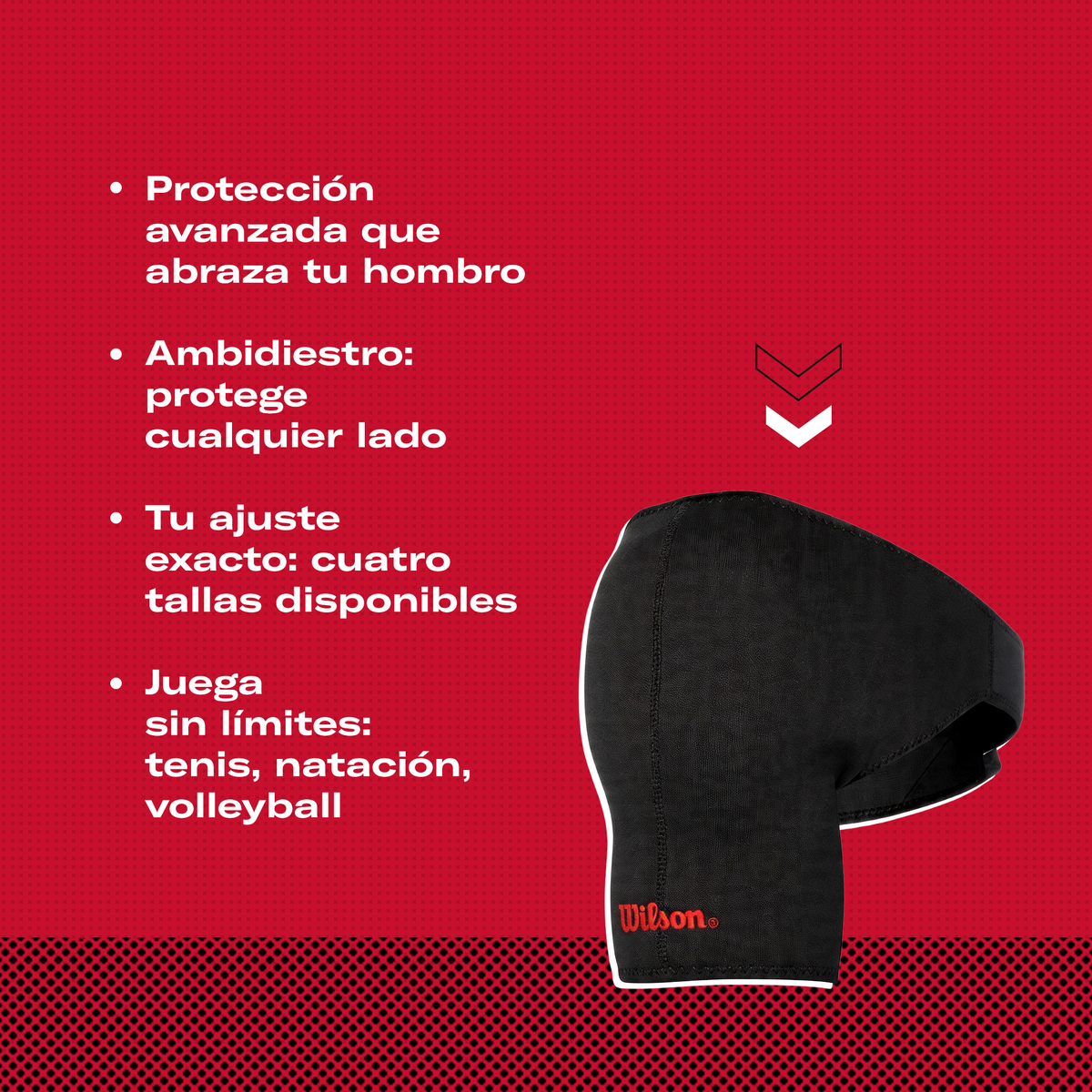Soporte Hombro Wilson AW601 Universal Neopreno AFS Izquierdo Derecho Compresión Unisex