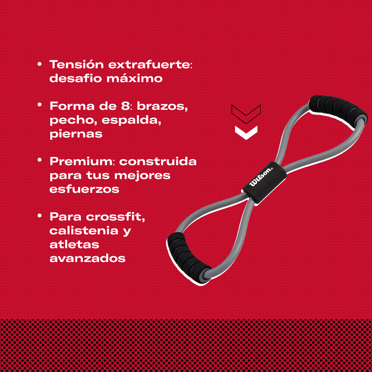 Liga Tensión Extra Fuerte Wilson LT000XF Forma 8 Gris
