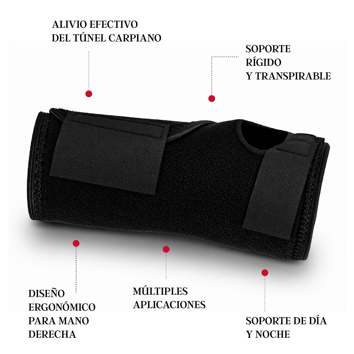 Muñequera Túnel Carpal Wilson AW402 Neopreno AFS Soporte Nervio Mediano Unisex