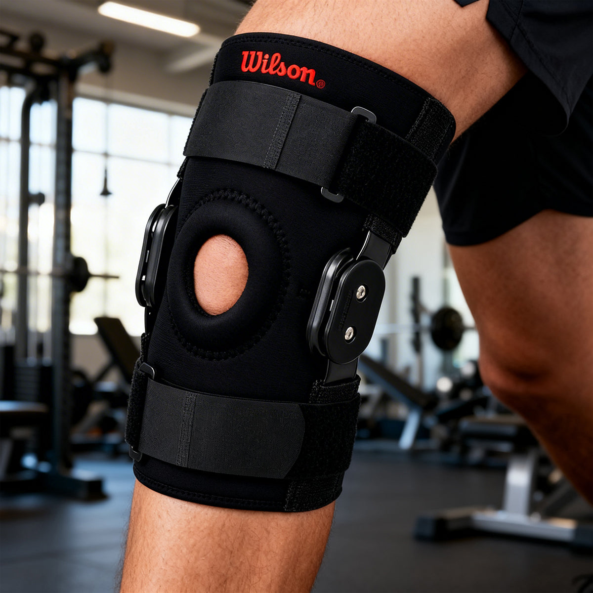 Rodillera Wilson AW206 con Bisagras Acero Soporte Avanzado Rodilla Ligamentos Unisex