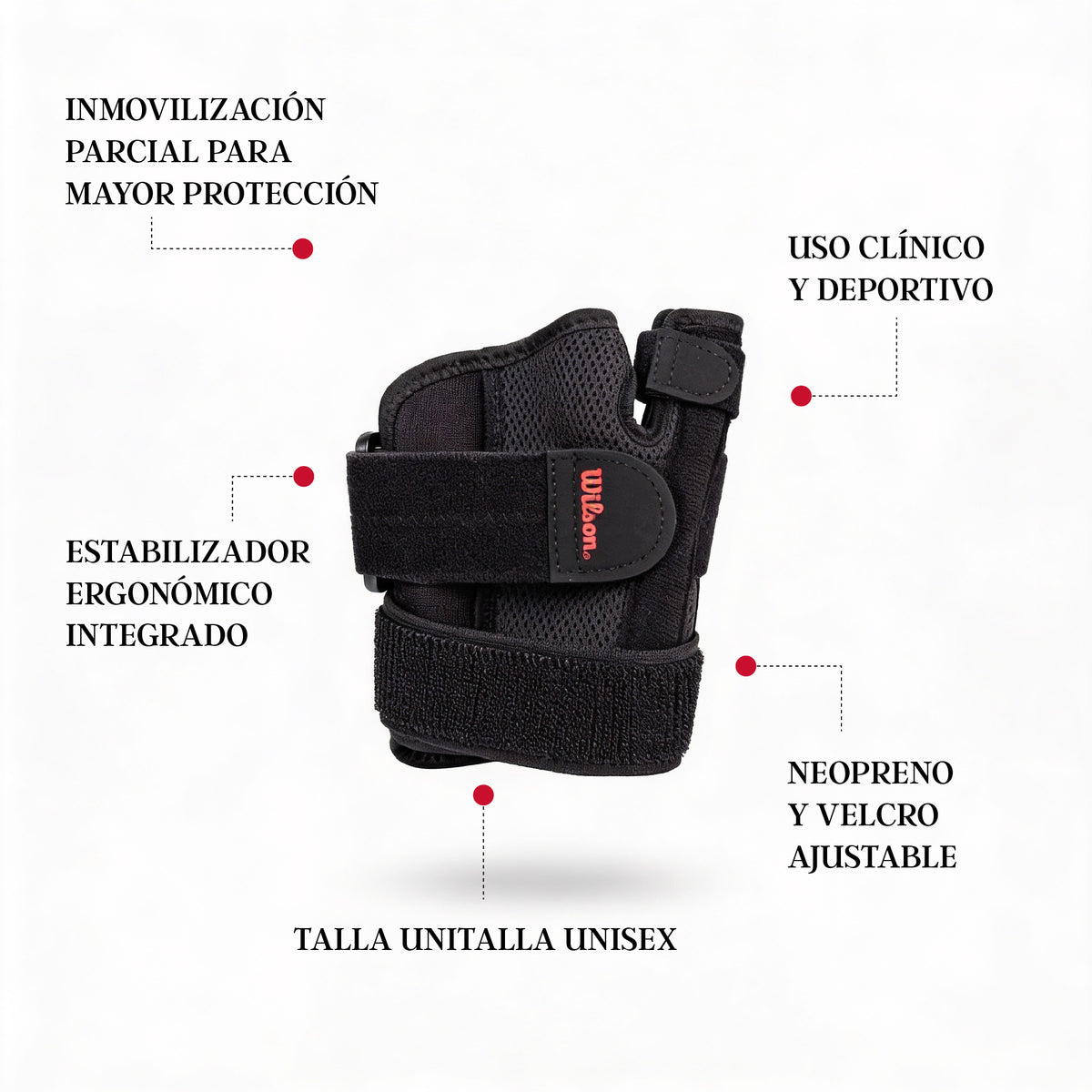 Muñequera con Inmovilizador Wilson AW403 Neopreno Unitalla