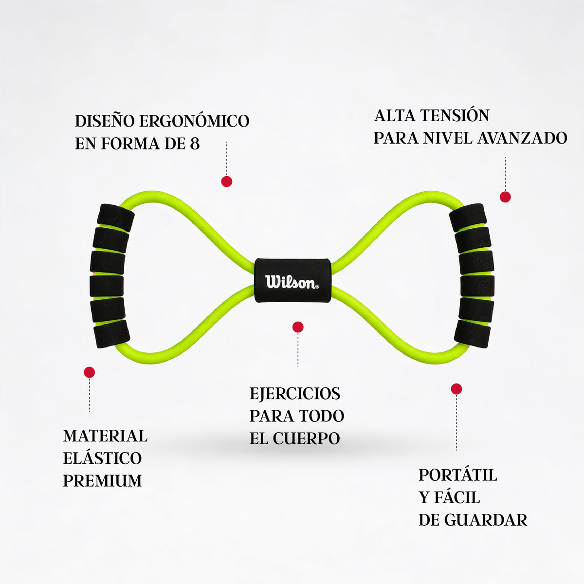 Liga Tensión Fuerte Wilson LT000F Forma 8 Verde Lima