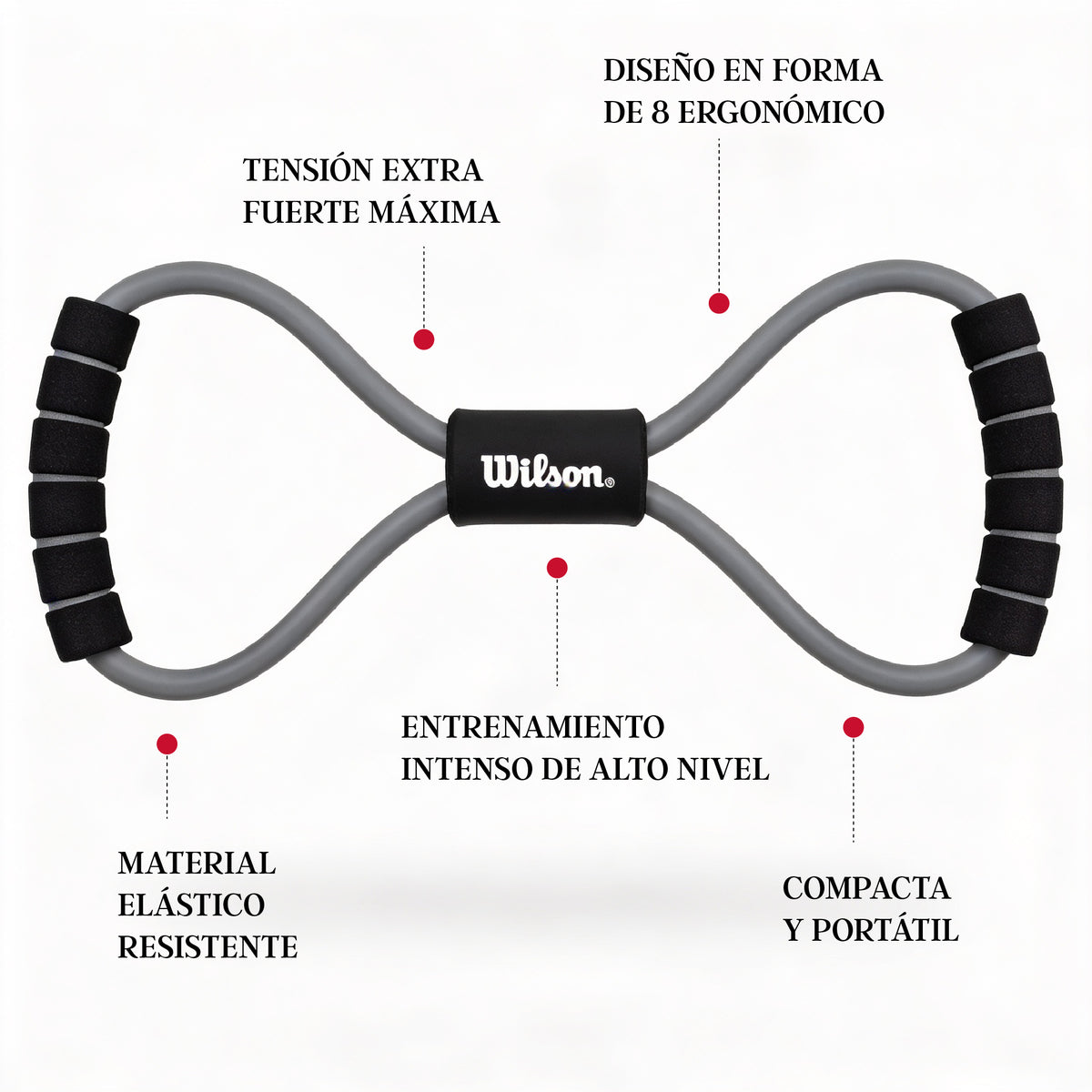 Liga Tensión Extra Fuerte Wilson LT000XF Forma 8 Gris